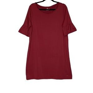 Southern Tide Game-day micro striped sheath dress with 3/4 bell sleeve. Size‎ L
